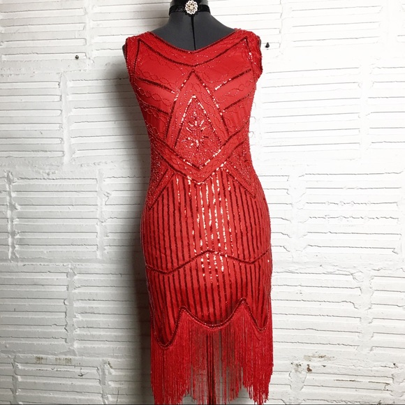 flapper feather dress